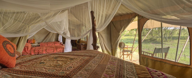 Tent accommodation in Saruni Wild