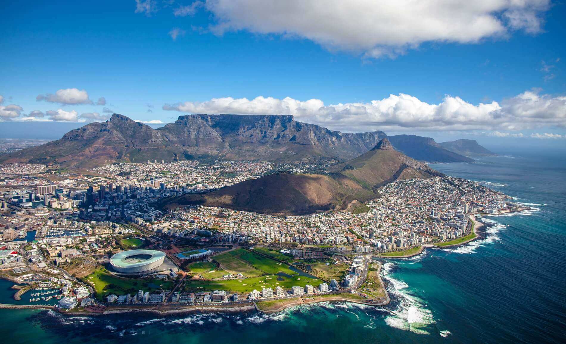 Aerial city view - things to do in Cape Town with kids - South Africa